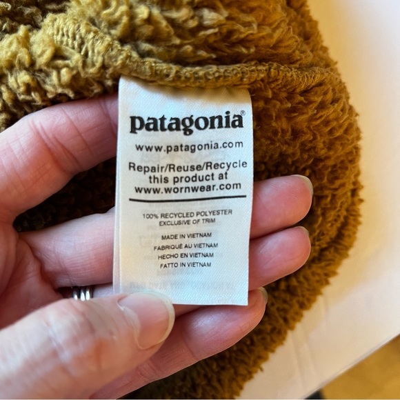Patagonia Los Gatos 1/4 Zip Beech Brown High Pile Fleece Jacket Size Small - Picture 5 of 11